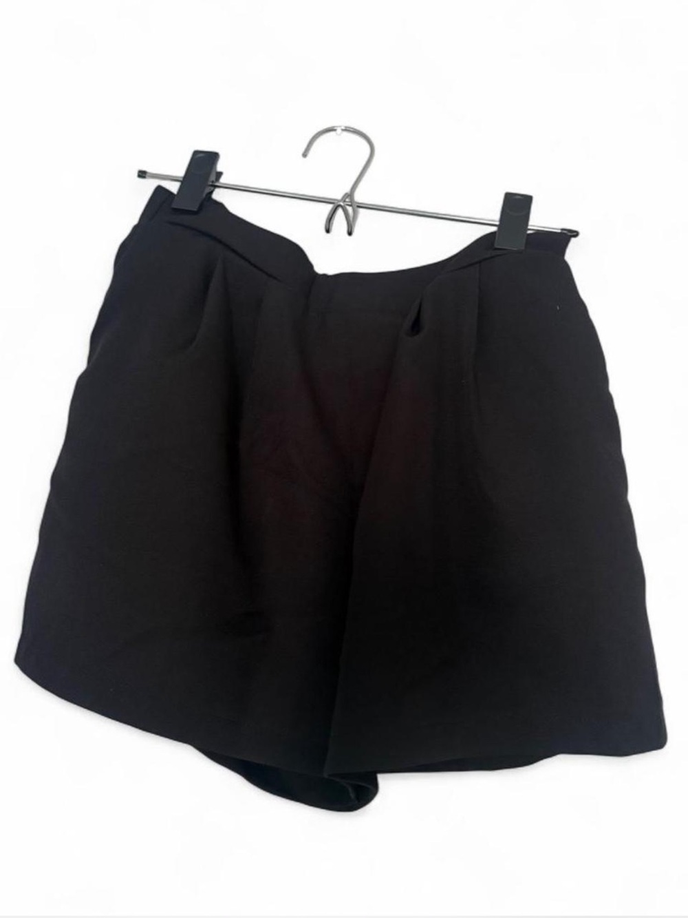 Black High Waisted Elastic Shorts